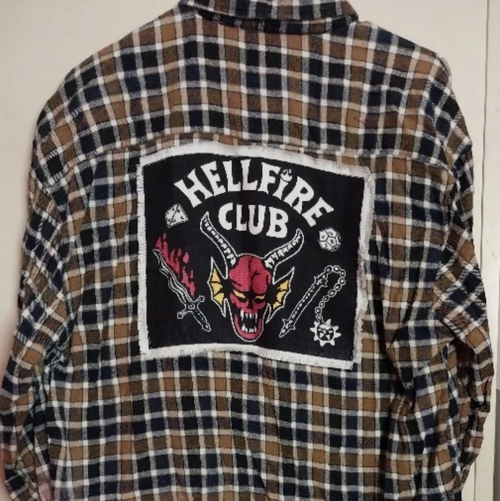 Stranger Things Hellfire Club Plaid Bottom Down Shirt(Unisex) - Picture 2 of 8